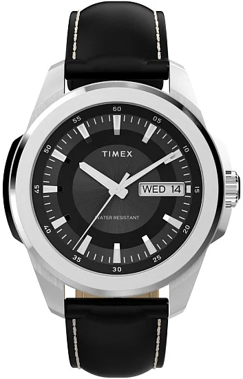 Timex Essex Day-Date 45mm Leather Strap TW2Y20600