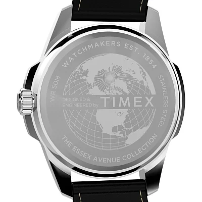 Timex Essex Day-Date 45mm Leather Strap TW2Y20600