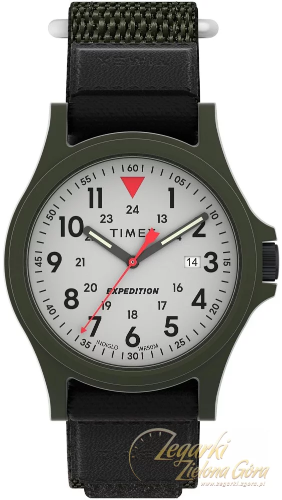 Timex Expedition Acadia Orologio Uomo 40 Mm - Cassa Nera Opaca, Cinturino Rapido, Luce Indiglo, Impermeabile 50m