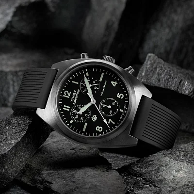 Timex Expedition Capstone Chronograph 41mm Silicone Strap Indiglo TW2Y61000