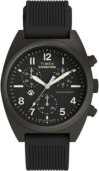 Timex Expedition Capstone Chronograph 41mm Silicone Strap Indiglo TW2Y61000