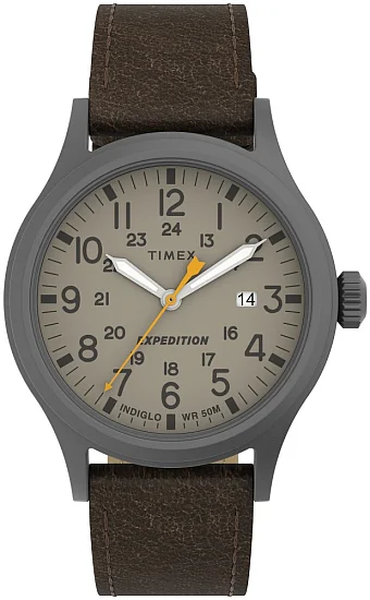 Timex Expedition Scout 40mm Leather Strap Indiglo TW4B23100