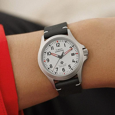 Timex Expedition North Field Titanium 38mm Eco-Friendly Leather Strap TW2W78200