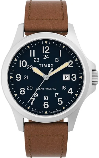 Timex Expedition North Field Post Solar 41mm Leather Strap TW2V03600