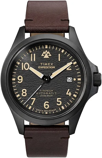 Timex Expedition North Field Titanium 41mm Eco-Friendly Leather Strap TW2Y90900