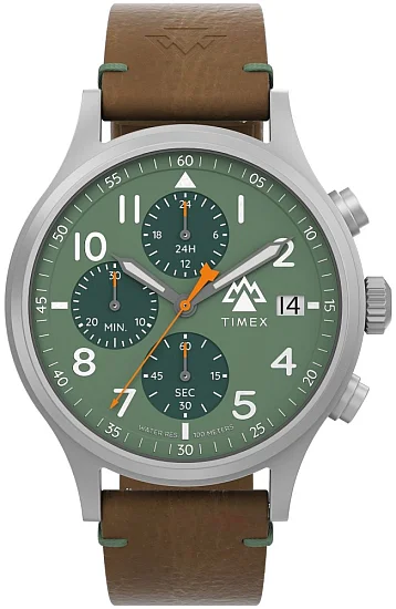 Timex Expedition North Sierra Chronograph 42mm Eco-Friendly Vegan Leather Strap TW2W16400