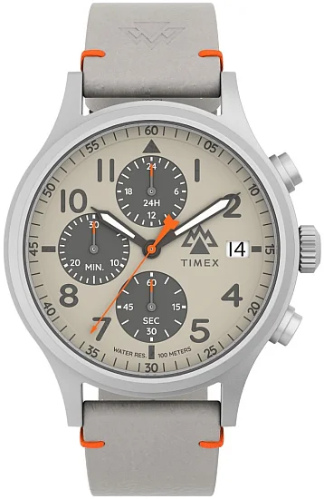 Timex Expedition North Sierra Chronograph 42mm Eco-Friendly Vegan Leather Strap TW2W16500