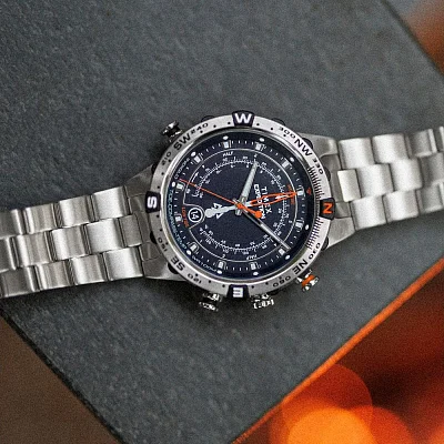 Timex Expedition North Tide Temp Compass 45mm Stainless Steel Bracelet Indiglo TW2Y12900