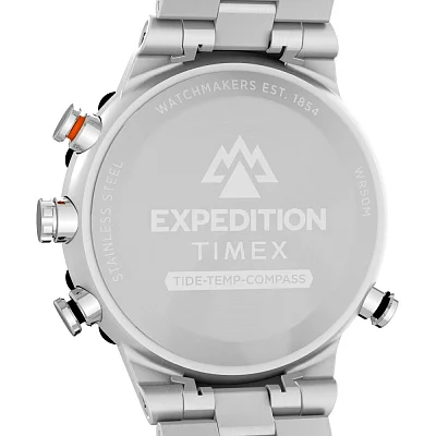Timex Expedition North Tide Temp Compass 45mm Stainless Steel Bracelet Indiglo TW2Y12900