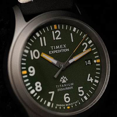 Timex Expedition Titanium Quartz 38mm Leather Strap TW2W78100