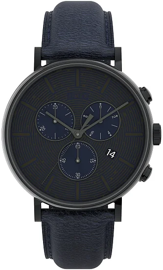 Timex Fairfield Chronograph 41mm Leather Strap Indiglo TW2U88900
