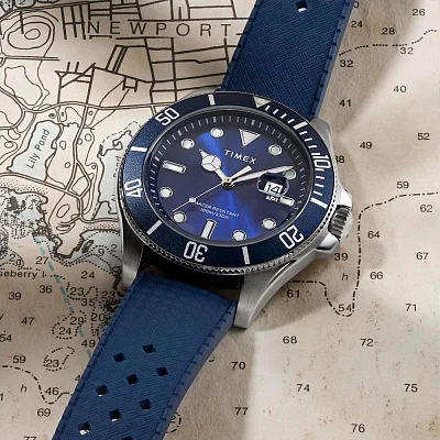Timex Harborside Coast 43mm Synthetic Rubber Strap TW2Y05000