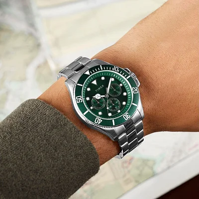 Timex Harborside Coast Multifunction 43mm Stainless Steel Bracelet TW2Y33200