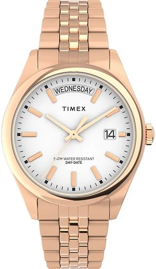 Timex Legacy Day-Date 36mm Stainless Steel Bracelet TW2W32200