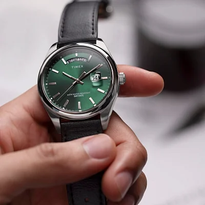 Timex Legacy Day-Date 41mm Leather Strap TW2W57300