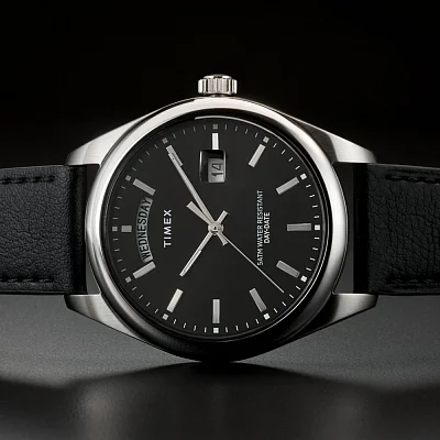 Timex Legacy Day-Date 41mm Leather Strap TW2W57400