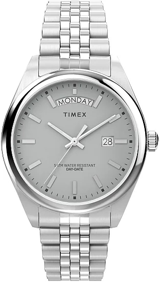 Timex Legacy Day-Date 41mm Stainless Steel Bracelet TW2V67900