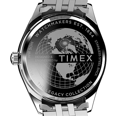Timex Legacy Day-Date 41mm Stainless Steel Bracelet Blue TW2V68000
