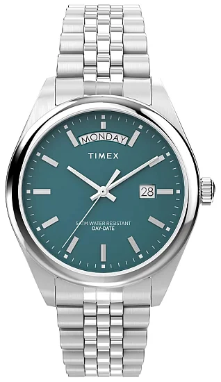 Timex Legacy Day-Date 41mm Stainless Steel Bracelet Blue TW2V68000