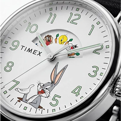 Timex x Looney Tunes Bugs and Friends Standard 40mm Fabric Strap TW2Y99100