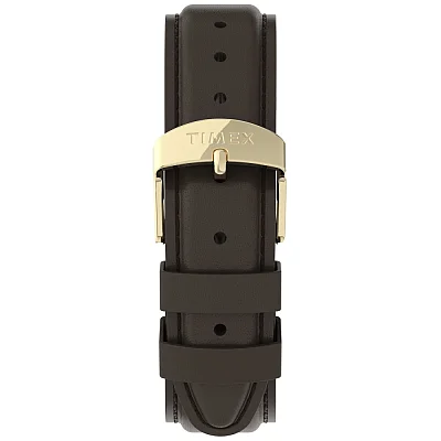 Timex Main Street Classic Day-Date 36mm Expandable Bracelet Leather Strap Set TWG063800