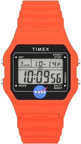 Timex Main Street NASA Artemis Digital 36mm Resin Strap Indiglo TW2Y13300
