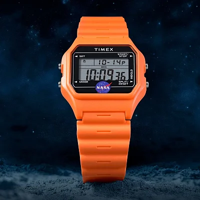 Timex Main Street NASA Artemis Digital 36mm Resin Strap Indiglo TW2Y13300