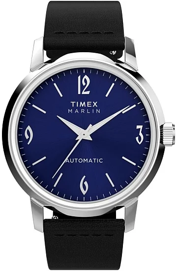Timex Marlin Automatic 40mm Leather Strap Watch TW2W93100