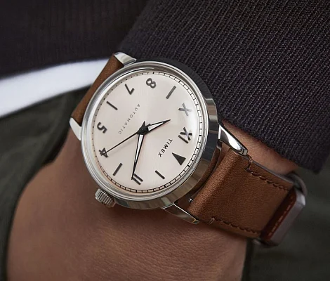 Timex Marlin Automatic California Dial 40mm Leather Strap TW2U83200
