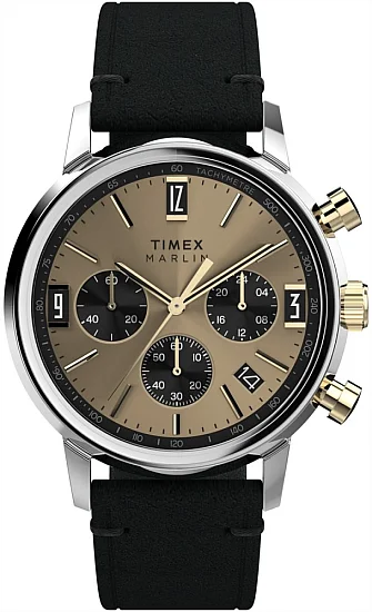 Timex Marlin Chronograph Tachymeter 40mm Leather Bracelet TW2W60300