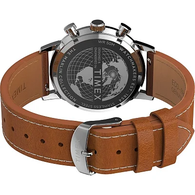 Timex Marlin Chronograph Tachymeter 40mm Leather Strap TW2W99100