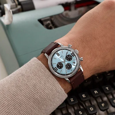 Timex Marlin Chronograph Tachymeter 40mm Leather Strap TW2Y66600