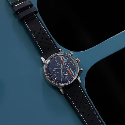 Timex Marlin Chronograph Tachymeter 40mm Leather Strap TW2W99000