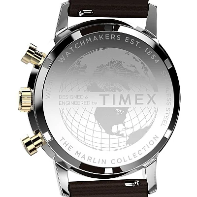 Timex Marlin Chronograph Tachymeter 40mm Leather Strap TW2W60400