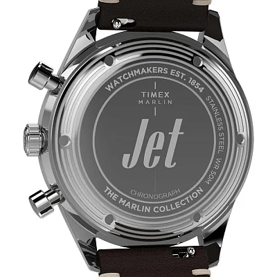 Timex Marlin Jet Quartz Chronograph 40mm Leather Strap TW2Y24700