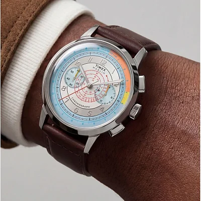 Timex Marlin Neo Classic Chronograph 40mm Leather Strap TW3A00200