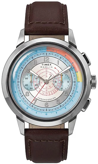 Timex Marlin Neo Classic Chronograph 40mm Leather Strap TW3A00200