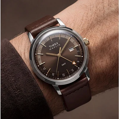 Timex Marlin Quartz GMT 40mm Stainless Steel Bracelet TW2Y84200