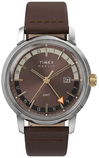 Timex Marlin Quartz GMT 40mm Stainless Steel Bracelet TW2Y84200
