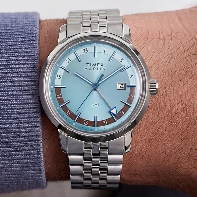 Timex Marlin Quartz GMT 40mm Stainless Steel Bracelet TW2Y84100