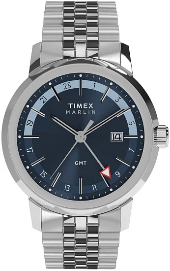 Timex Marlin Quartz GMT 40mm Stainless Steel Bracelet TW2Y47600