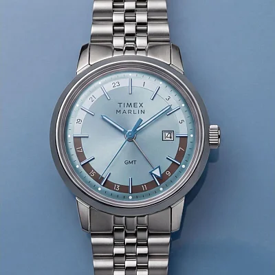 Timex Marlin Quartz GMT 40mm Stainless Steel Bracelet TW2Y84100