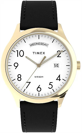 Timex Modern Easy Reader Day-Date 40mm Leather Strap TW2W68500