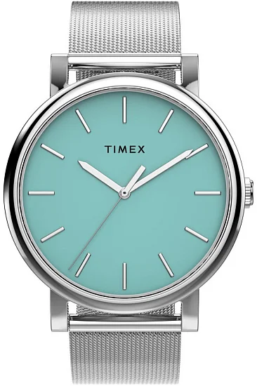 Timex OG 38mm Stainless Steel Mesh Bracelet Ice Blue TW2Y69000