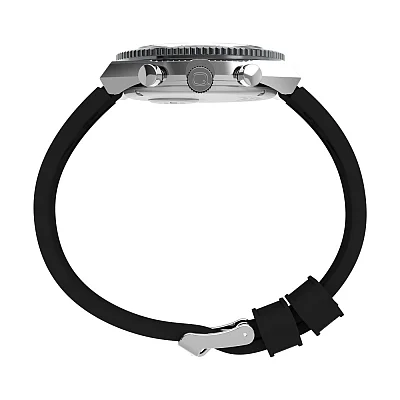 Timex Q 3-Time Zone Chronograph 40mm Synthetic Rubber Strap TW2V70000