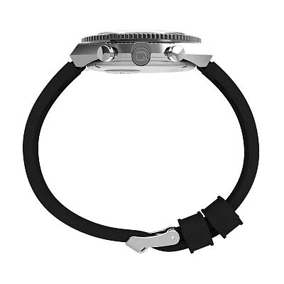 Timex Q 3-Time Zone Chronograph 40mm Synthetic Rubber Strap TW2V70100