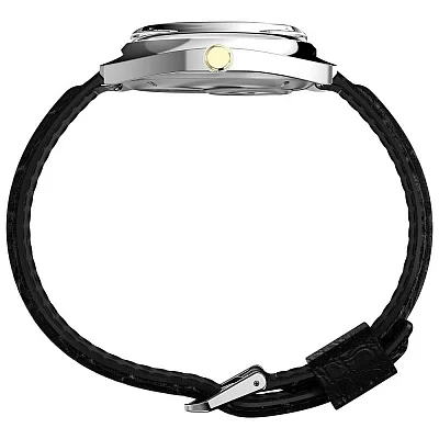 Timex Q Timex 1978 Day-Date 37.5mm Leather Strap Watch TW2W44800