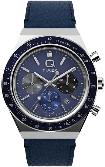 Timex Q Timex Chronograph 40mm Leather Strap TW2Y36100