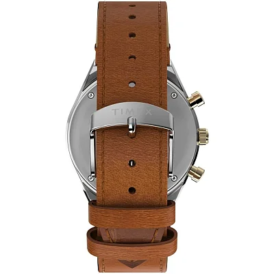 Timex Q Chronograph 40mm Leather Strap TW2W64400