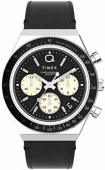 Timex Q Timex Chronograph 40mm Leather Strap TW2V42700